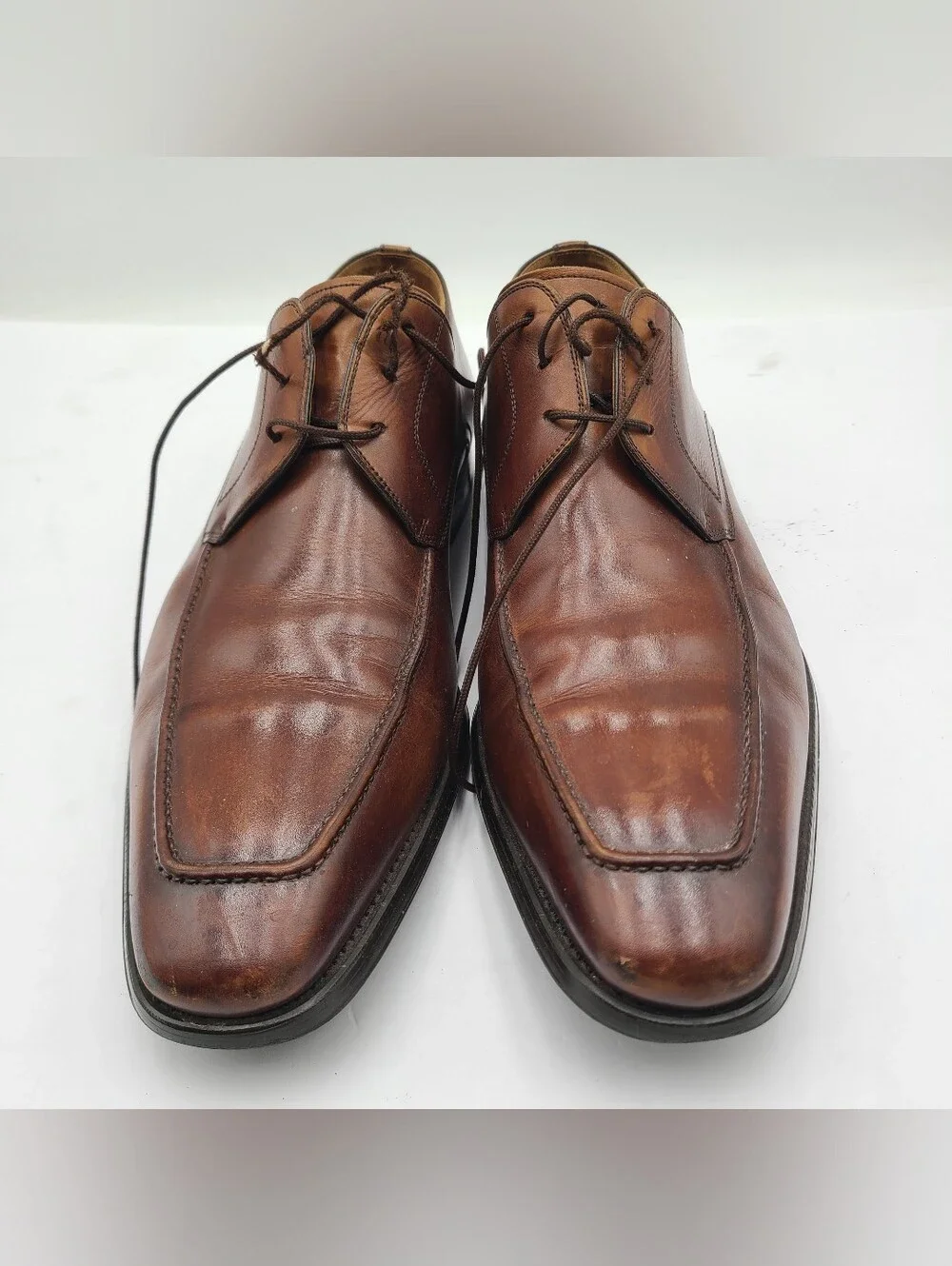 B44 Magnanni Romelo Diversa Apron Toe Derby Cognac Brown Size 11 M MSRP $350